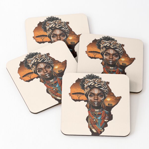 Item preview, Portrait of Woman in Africa Silhouette designed and sold by Aise06.