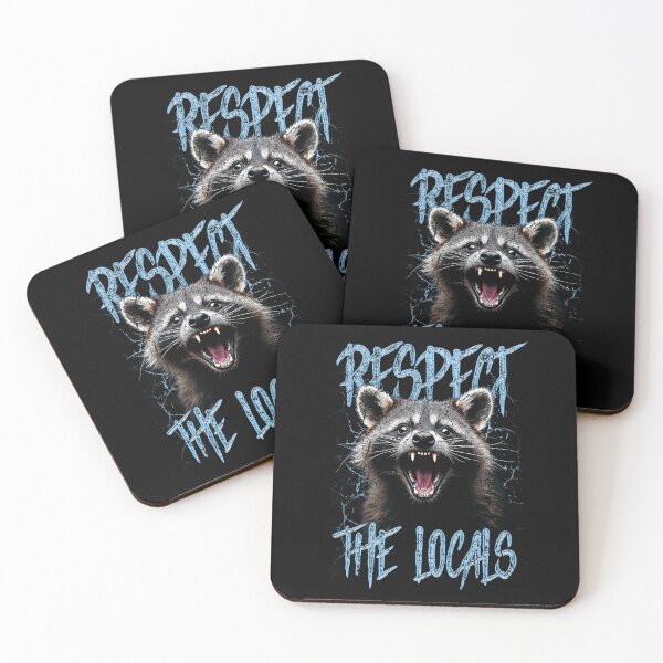Item preview, Respect The Locals Funny Raccoon Street Cat designed and sold by JRRTs.