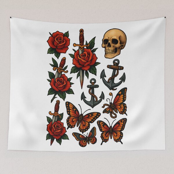 Item preview, old school tattoo Style Art designed and sold by Uglyandcute.