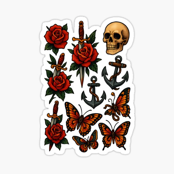 Item preview, old school tattoo Style Art designed and sold by Uglyandcute.