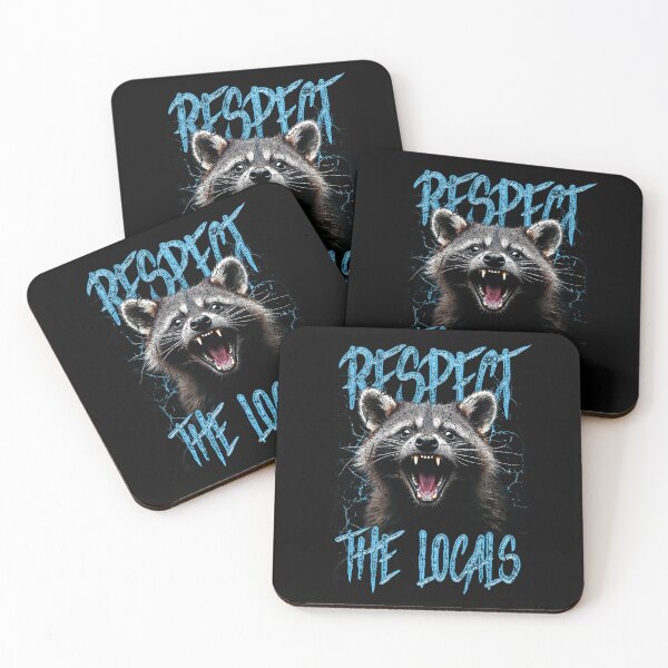 Item preview, Respect The Locals Funny Raccoon Street Cat designed and sold by JRRTs.