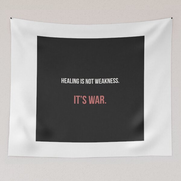 Item preview, Healing is not weakness – fierce emotional recovery quote print designed and sold by KWkindwaves.