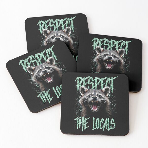 Item preview, Respect The Locals Funny Raccoon Street Cat designed and sold by JRRTs.