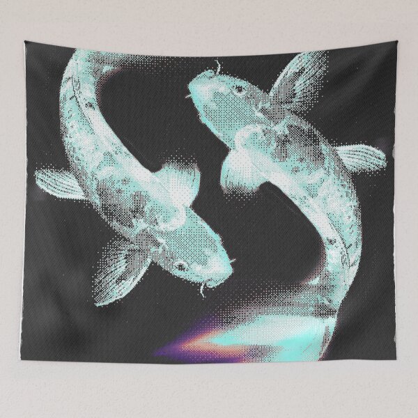 Item preview, Vibrant Koi Carp – Rainbow Bitmap Motion Blur Design designed and sold by judepsd.