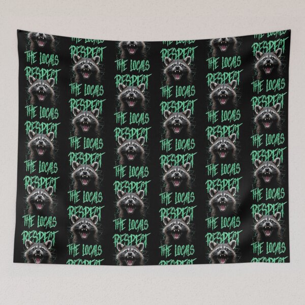 Item preview, Respect The Locals Funny Raccoon Street Cat designed and sold by JRRTs.