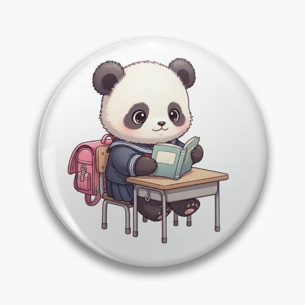 Item preview, Kawaii panda at school designed and sold by PanDooVibe.