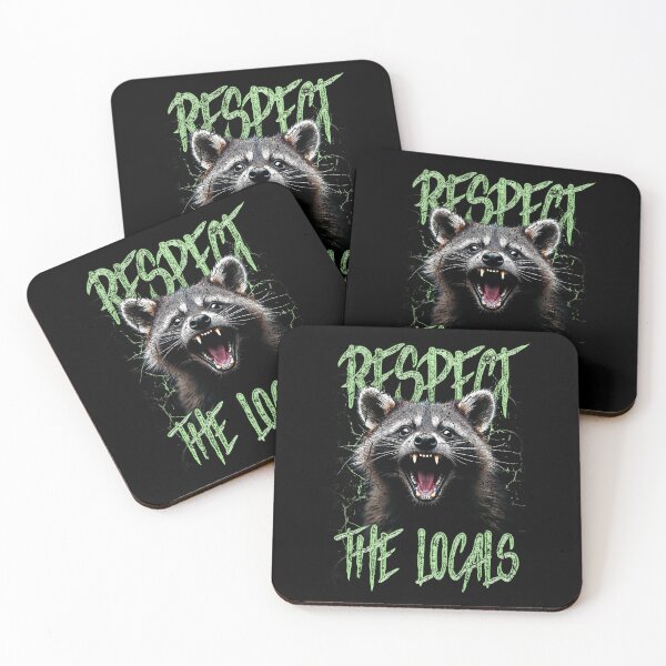 Item preview, Respect The Locals Funny Raccoon Street Cat designed and sold by JRRTs.