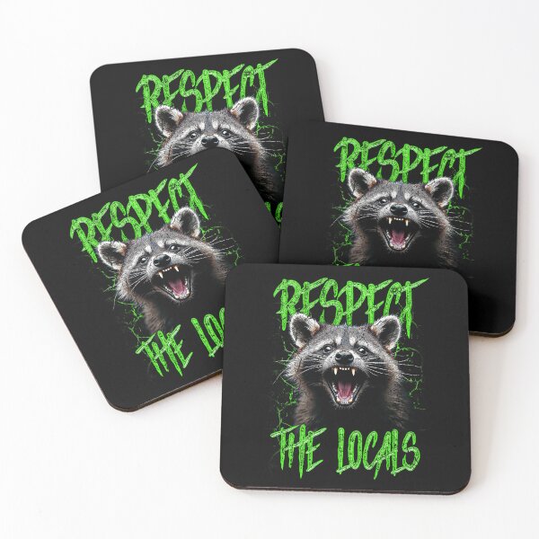 Item preview, Respect The Locals Funny Raccoon Street Cat designed and sold by JRRTs.