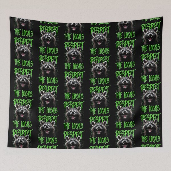 Item preview, Respect The Locals Funny Raccoon Street Cat designed and sold by JRRTs.