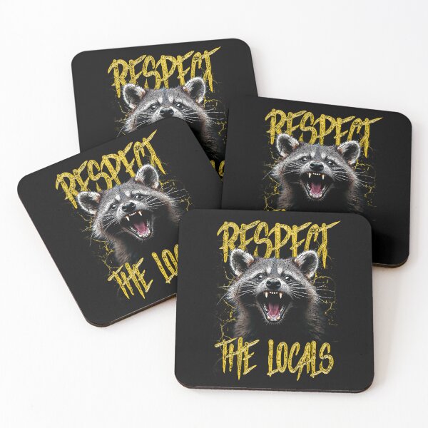 Item preview, Respect The Locals Funny Raccoon Street Cat designed and sold by JRRTs.