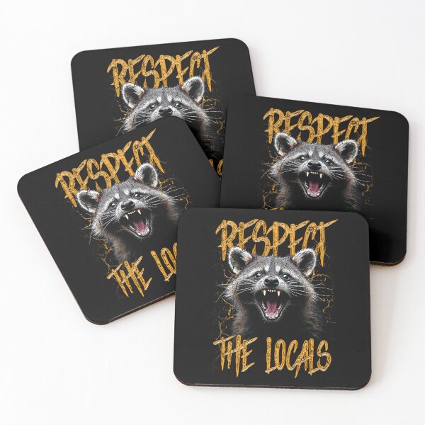 Item preview, Respect The Locals Funny Raccoon Street Cat designed and sold by JRRTs.