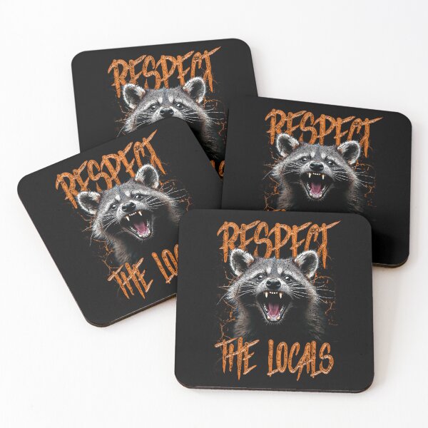 Item preview, Respect The Locals Funny Raccoon Street Cat designed and sold by JRRTs.