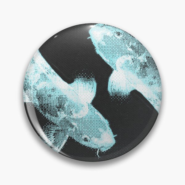 Item preview, Koi Carp Light Blue Motion Blur – Glitch Pixel Art designed and sold by judepsd.
