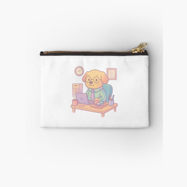 Item preview, Office Dog – Cute Pastel Illustration of Working Puppy I Whimsical Creature Collection designed and sold by Domci.