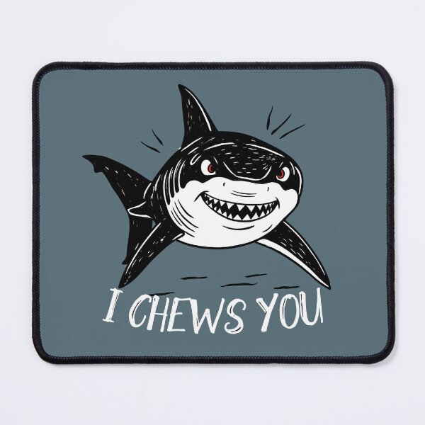 Item preview, Funny Shark I Chews You Hand Drawn Doodle designed and sold by TackyTime.
