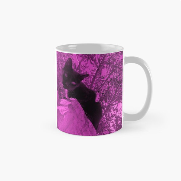 Item preview, Black cat watching from wall, pink edit designed and sold by Dryft7.