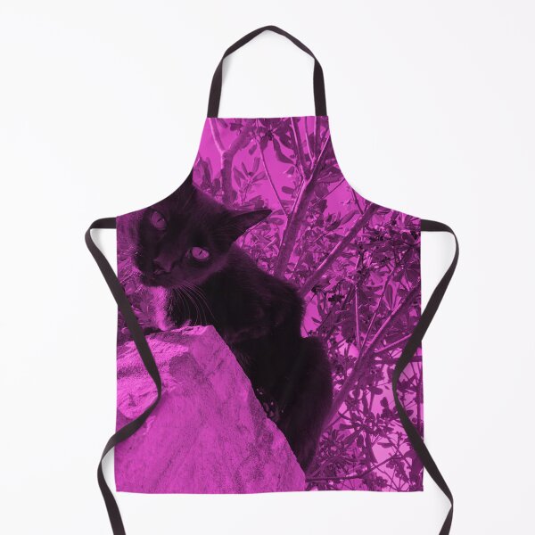 Item preview, Black cat watching from wall, pink edit designed and sold by Dryft7.
