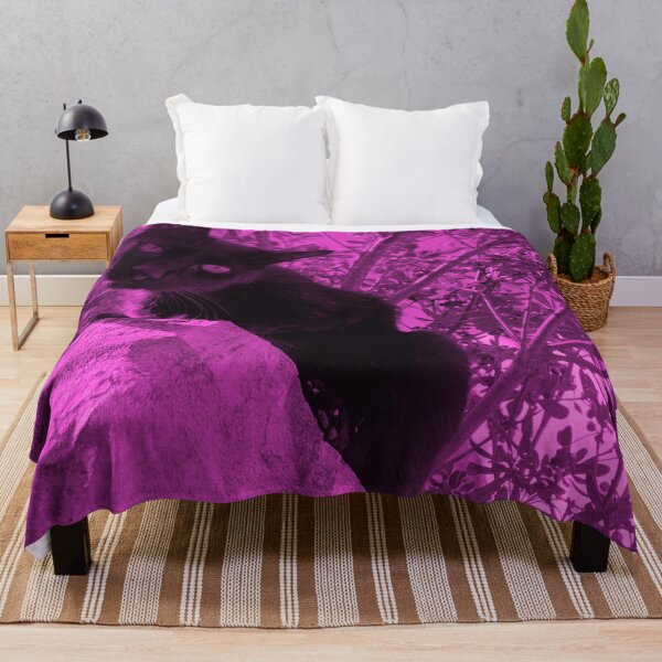 Item preview, Black cat watching from wall, pink edit designed and sold by Dryft7.