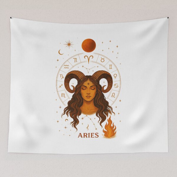 Item preview, Aries Horoscope Design – March & April Birthday Gift designed and sold by VeroChaos.