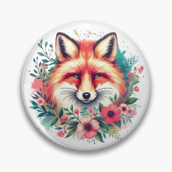 Artikelvorschau, Ein schöner und kluger Rotfuchs mit bunten Blättern und Blumen. entworfen und verkauft von Marcoshop10.