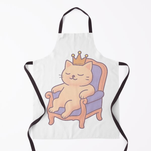 Item preview, Royal Cat on Throne – Cute Pastel Kitty with Crown I Whimsical Creatures Collection designed and sold by Domci.