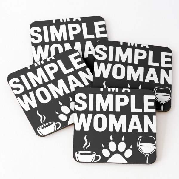 Item preview, Cute Im A Simple Woman Coffee Dog Paw Wine Funny And Simple designed and sold by Sea4Adventures.