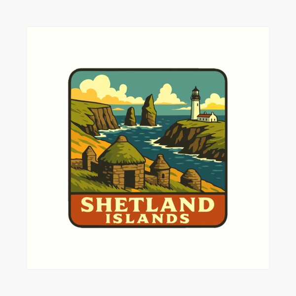 Item preview, Shetland Islands Travel Souvenir Sticker designed and sold by rogue-design.