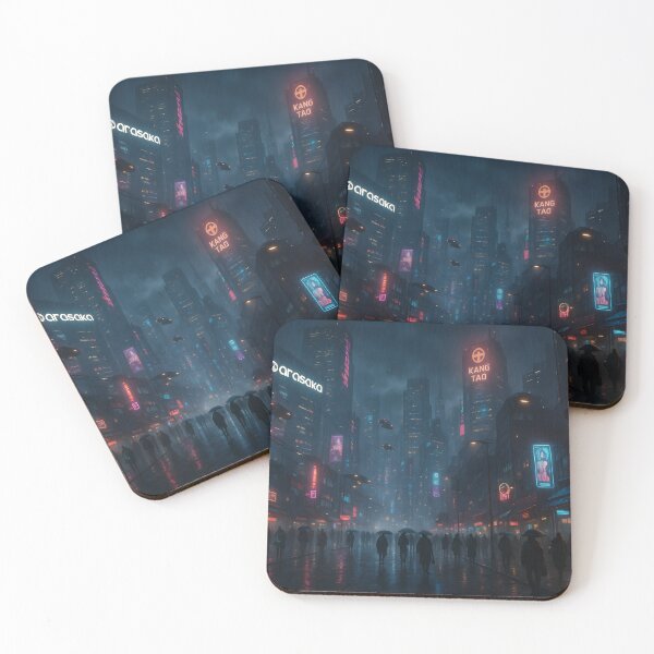 Item preview, Rainy Cyberpunk Style City designed and sold by orbitaldropart.