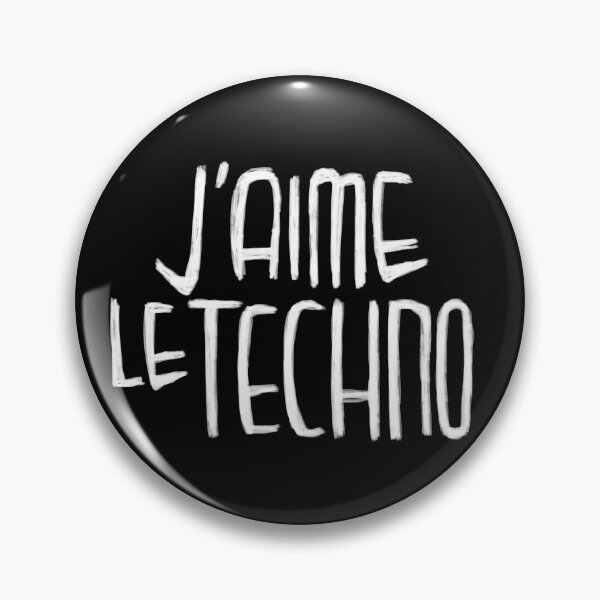 Artikelvorschau, Ich liebe Techno, französische Techno-Typografie, J'aime le Techno entworfen und verkauft von badlydrawnbabe.