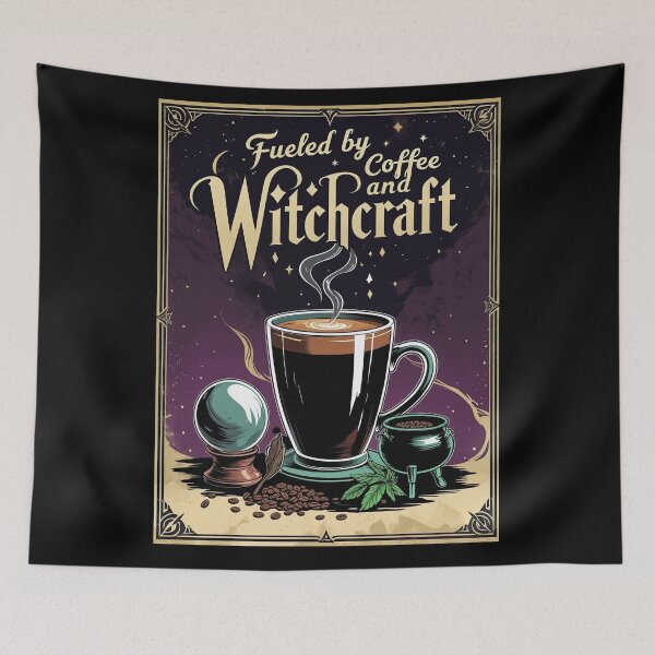 Item preview, Fueled by Coffee and Witchcraft designed and sold by CreepyCurator.