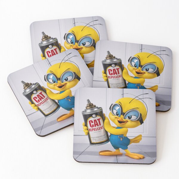 Item preview, Animated Yellow Bird With Cat Repellent  designed and sold by AnimalAirtistry.