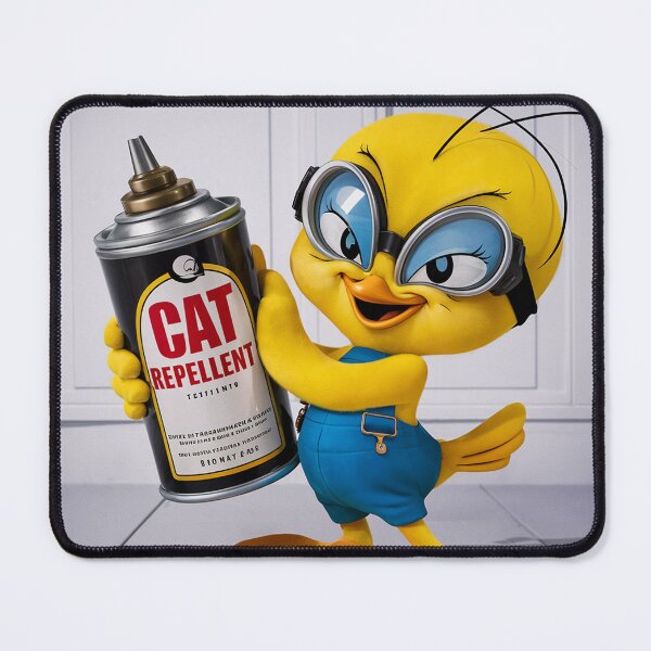 Item preview, Animated Yellow Bird With Cat Repellent designed and sold by AnimalAirtistry.