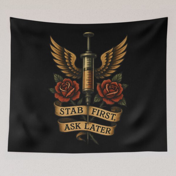 Item preview, Stab First, Ask Later designed and sold by Uglyandcute.