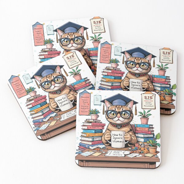 Item preview, Certified Meowchologist – Cat with an Advanced Degree in Sass v2 designed and sold by KriticalDesigns.