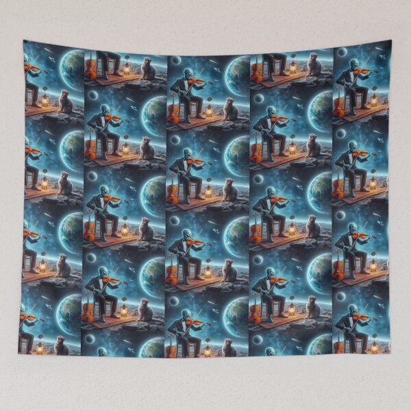 Item preview, Alien and cute cat  designed and sold by Dogandesighn.