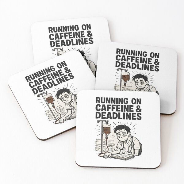 Item preview, Running on Caffeine & Deadlines designed and sold by Uglyandcute.