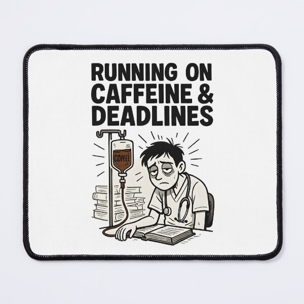 Item preview, Running on Caffeine & Deadlines designed and sold by Uglyandcute.