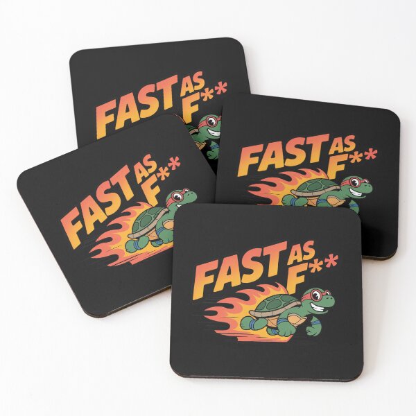 Item preview, Fast As F*** Funny Speedy Turtle Design designed and sold by MonkiFlipp.