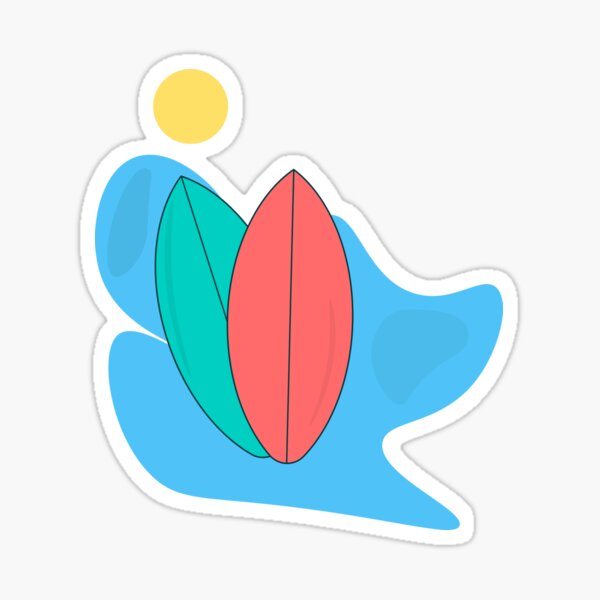 Item preview, Minimal Surfboard Illustration – Summer Beach Vibes designed and sold by Nataliartsmile.