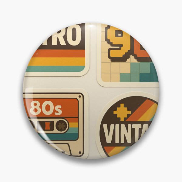 Item preview, Retro nostalgic elements Pack of 4 Sticker pack designed and sold by Ripples-zen.