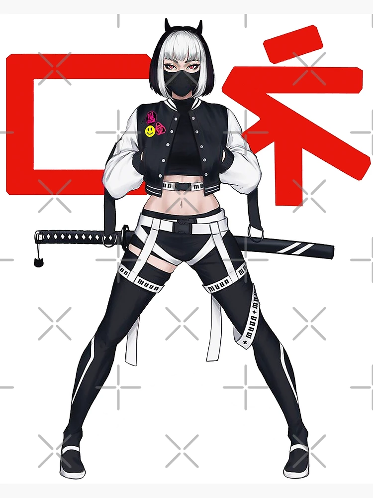 Vaporwave Samurai Girl Neo Tokyo Urban Style 