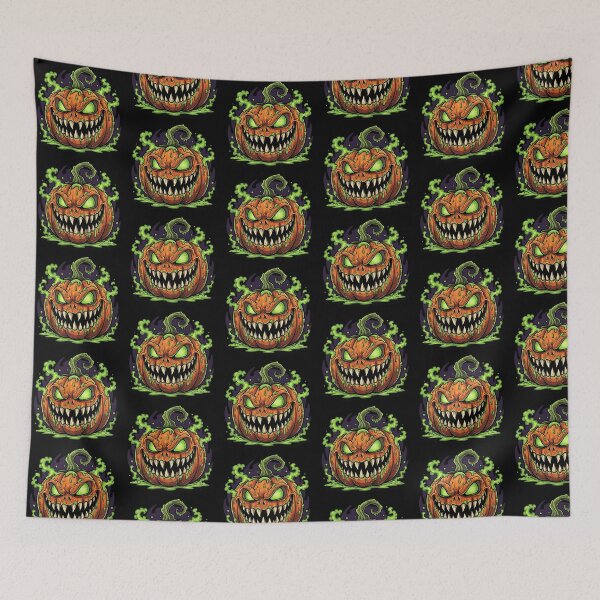 Item preview, Halloween Evil Pumpkin Head | Sinister and Striking Jack-o’-Lantern Horror Graphic designed and sold by Tw1nsAIArt.