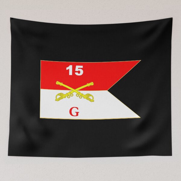 Aperçu de l'œuvre Armée - Troupe G Guidon - 15e Régiment de Cavalerie créée et vendue par Military Insignia Products.