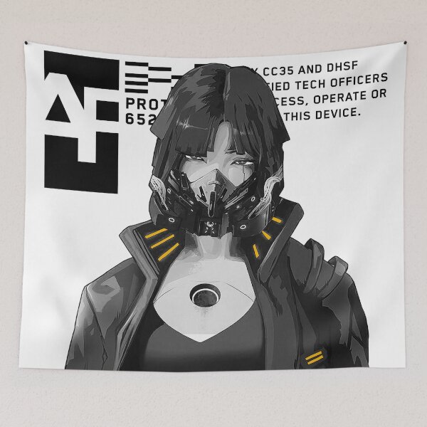 Item preview, Gas Mask Neo Tokyo Vaporwave Japanese Girl designed and sold by OWLvision33.
