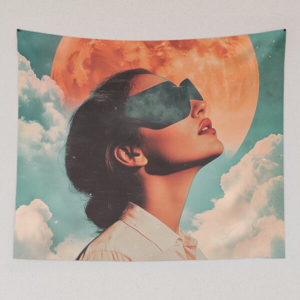 Item preview, Lunar Vision - Woman Gazing at the Moon designed and sold by Jirka Svetlik, Studio Illuvision.