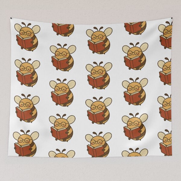 Item preview, Bee Wearing Glasses Reading a Book designed and sold by ֍ NishlaArts ֍.