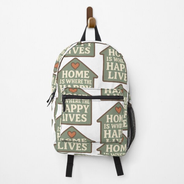 Item preview, Home Is Where the Happy Lives | Uplifting Retro House Quote T-Shirt designed and sold by TeeTimeTreasure.