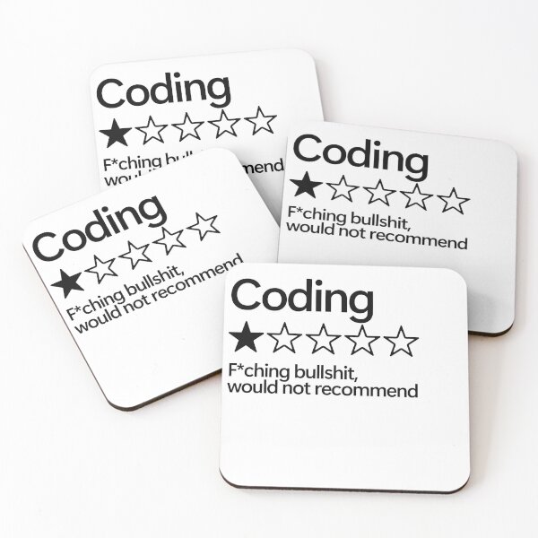 Item preview, Coding Would Not Recommend designed and sold by shitpostee.
