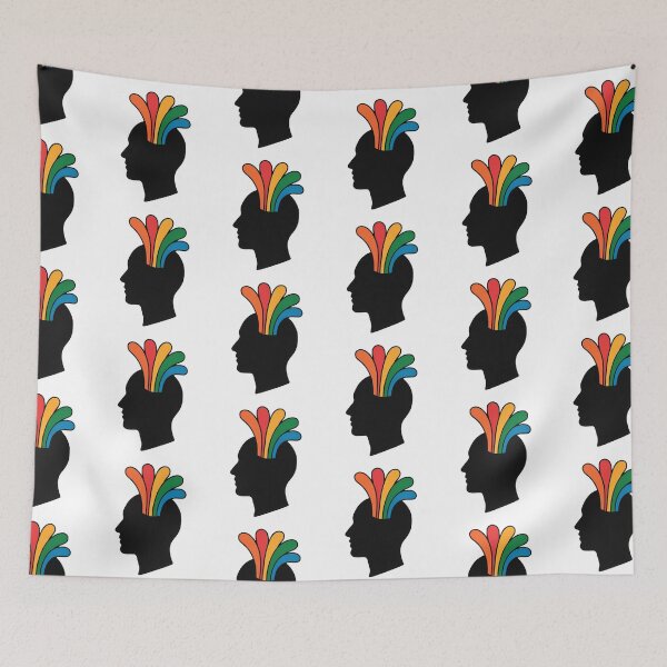 Item preview, Rainbow Mind Explosion - Bold Abstract Head Art designed and sold by OnPointOutfits.