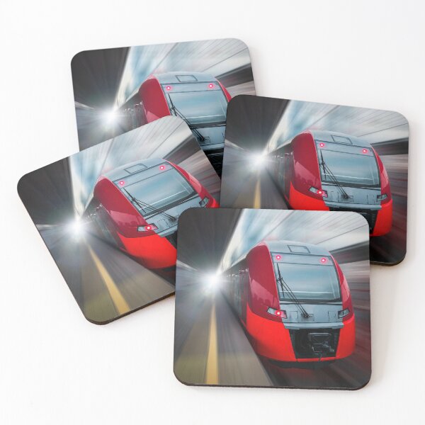 Item preview, Red Bullet Train Speeding Through Tunnel designed and sold by KarenVarr.